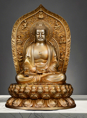 纯铜生肖本命佛摆件供奉