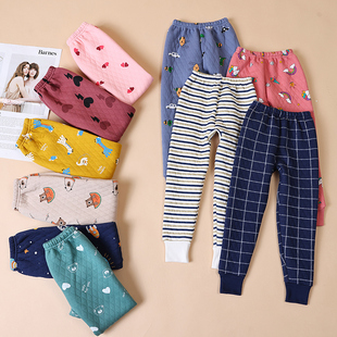 棉毛裤 三层夹棉加厚秋裤 内穿 男童女童秋冬纯棉棉裤 全棉儿童保暖裤