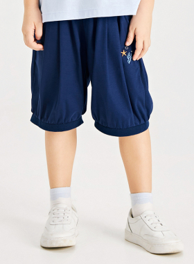 Purcotton/全棉时代 2021夏女童针织液氨中裤,POK212025