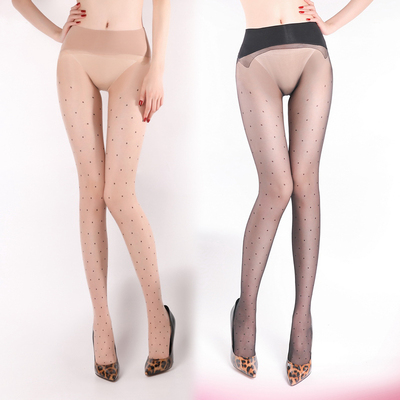 RK中腰深裆无缝波卡圆点点1D丝袜