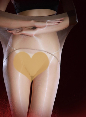 诉吻大码极光油亮高腰深裆无缝丝袜5D超薄开档JJ套男女香氛连裤袜