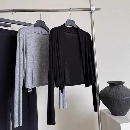 长袖开衫夏季显瘦贴身防晒衫外套