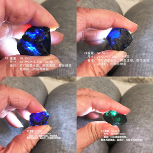 山东昌乐矿区直销天然原矿蓝宝石原石黑蓝宝石毛料收藏标本科研