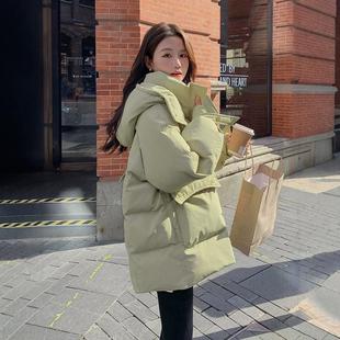 棉袄 小个子连帽面包工装 2025新款 宽松棉衣学院风羽绒棉服女短款