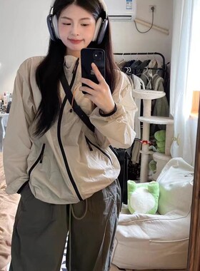 防晒衣女夏新款户外运动登山防晒服轻薄透气防紫外线冰凉感外套