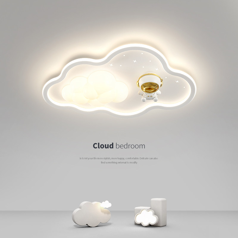 儿童房灯女孩卧室吸顶灯现代简约太空人太空人男孩护眼云朵灯具,家装灯饰光源,儿童房吸顶灯,淘宝优惠券,粉丝福利购,淘宝优惠卷