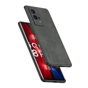 适用于iqoo8手机壳iqoo8pro小羊皮保护套vivo爱酷8全包防摔iq008磨砂防滑外壳女男简约款