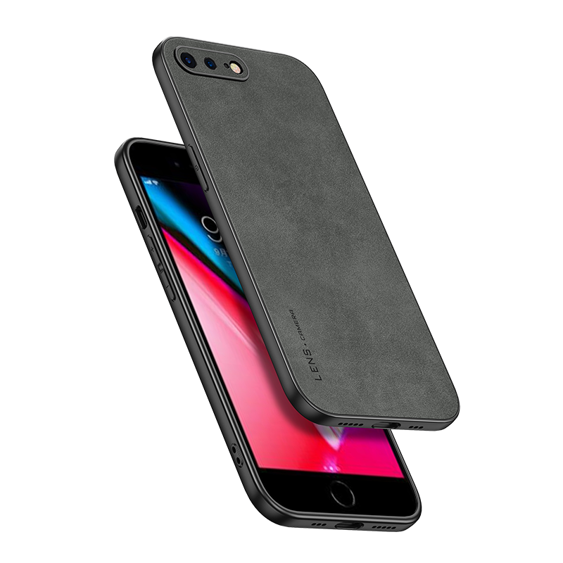 苹果8plus手机壳iphone8小羊皮7plus简约高级感八p全包ip8防摔se3外壳男se2代保护套女i7潮