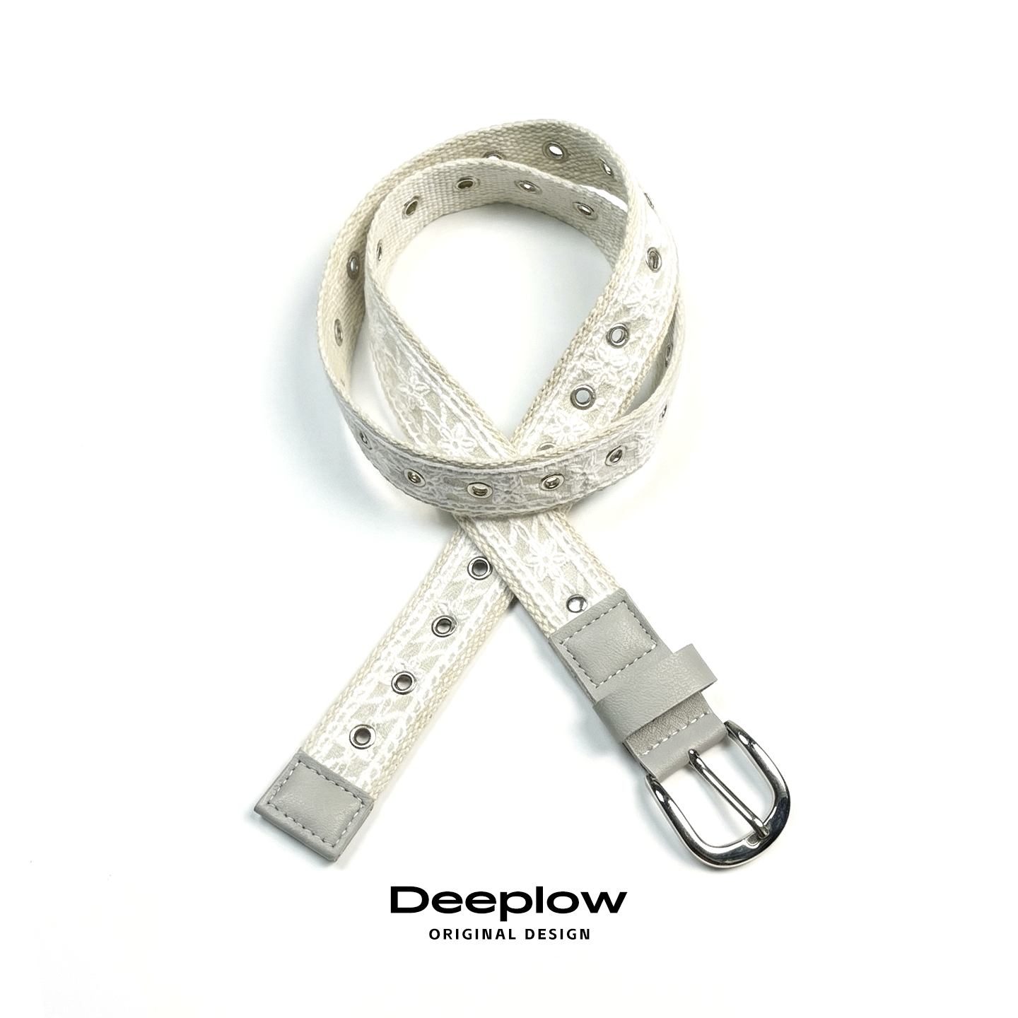 Deeplow中古简约蕾丝雕花皮带女y2k辣妹风小众设计感高级感腰带