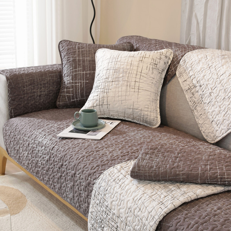全棉沙发垫通用防滑轻奢简约靠背