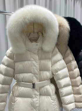 韩国原版2026冬季新修身收腰显瘦加厚羽绒棉服女大毛领