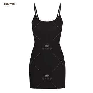 现货正品SKIMS卡戴珊肯豆同款性感无袖包臀吊带美背连衣短裙女