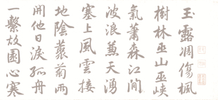 赵孟頫行书杜甫秋兴八首水写布 清水万次练行书 循环使用经济环保