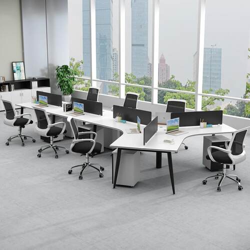 君职员公911桌简约现简代3/6人位屏风隔断易职办员工电脑桌诚椅组