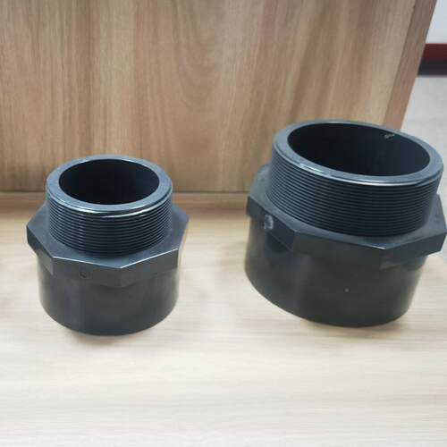 uvc外丝接头637PVC直外牙直接污水处理p化工管道纹通螺接头外丝