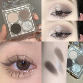 花洛莉亚眼影盘啵啵四色4色03 清冷水泥盘低饱和度奶茶色大地色02