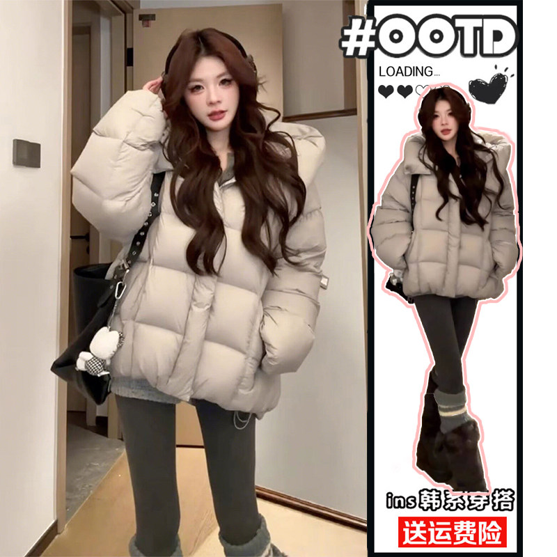 大码女装胖mm韩版百搭连帽棉服外套女冬季宽松显瘦加厚保暖棉衣潮,女装/女士精品,大码棉服,淘宝优惠券,粉丝福利购,淘宝优惠卷