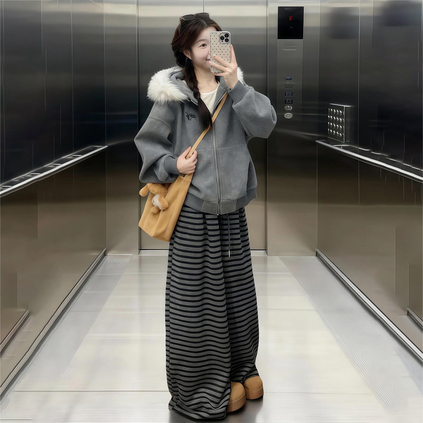 特大码女装胖mm慵懒风条纹设计阔腿裤女高腰显瘦松弛感休闲卫裤潮,女装/女士精品,大码裤装,淘宝优惠券,粉丝福利购,淘宝优惠卷