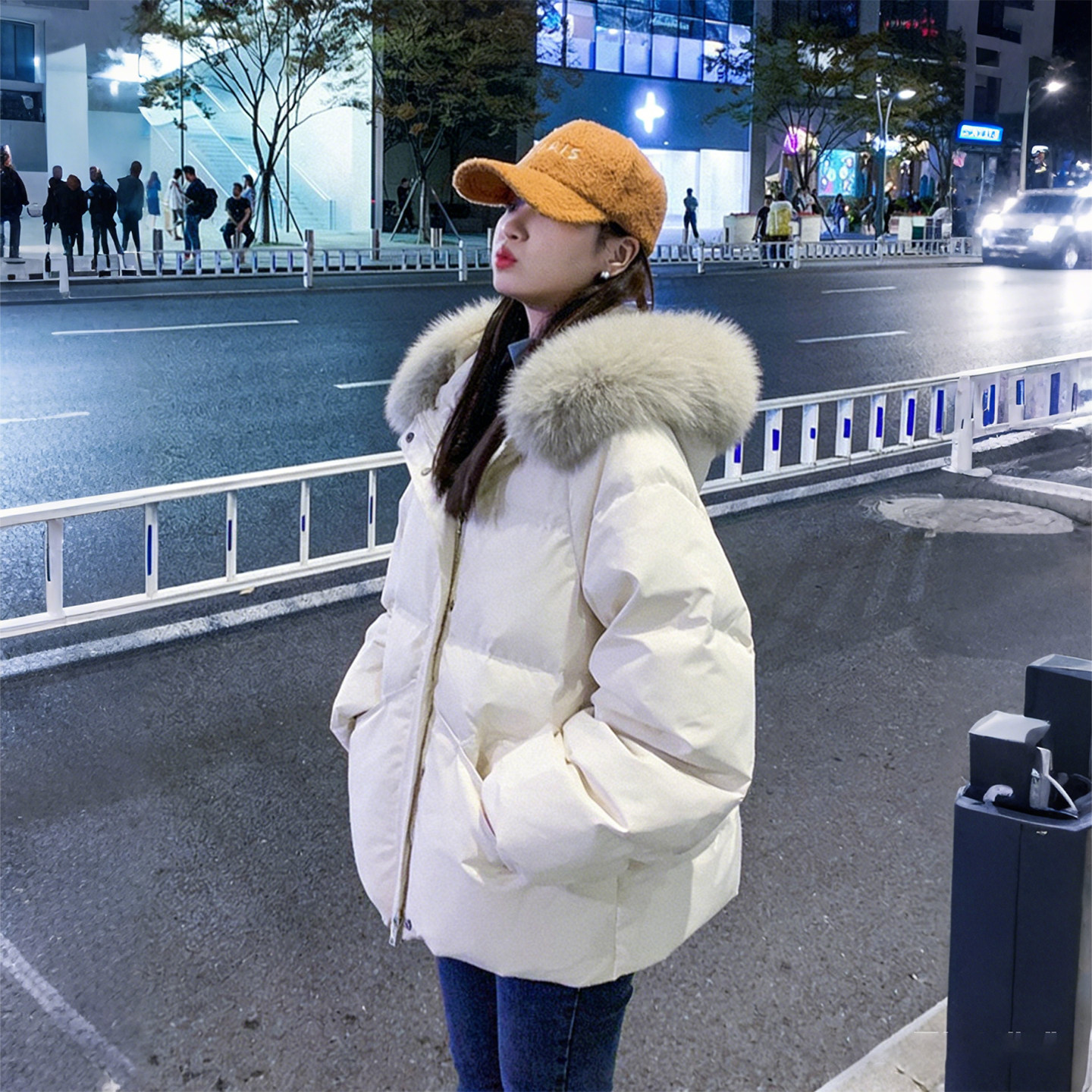 大码女装胖mm时尚百搭毛领连帽棉服女冬季宽松加厚保暖棉衣外套潮,女装/女士精品,大码棉服,淘宝优惠券,粉丝福利购,淘宝优惠卷