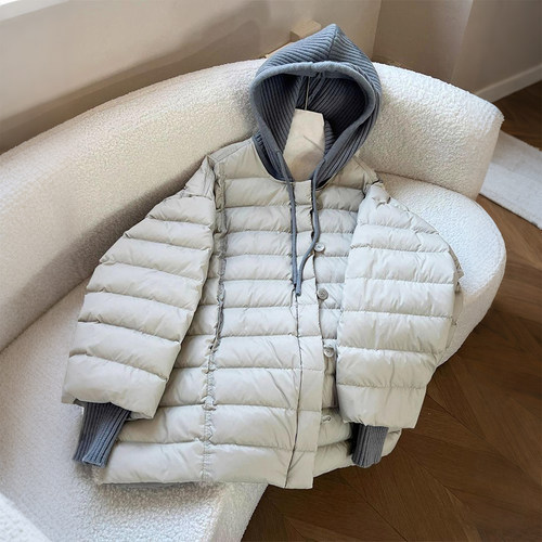 300斤大码女装胖mm假两件棉服