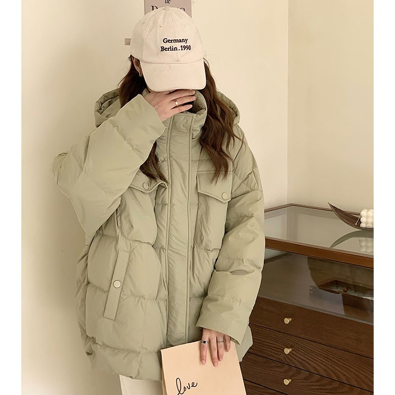 2-300斤胖妹妹连帽加厚棉衣棉服