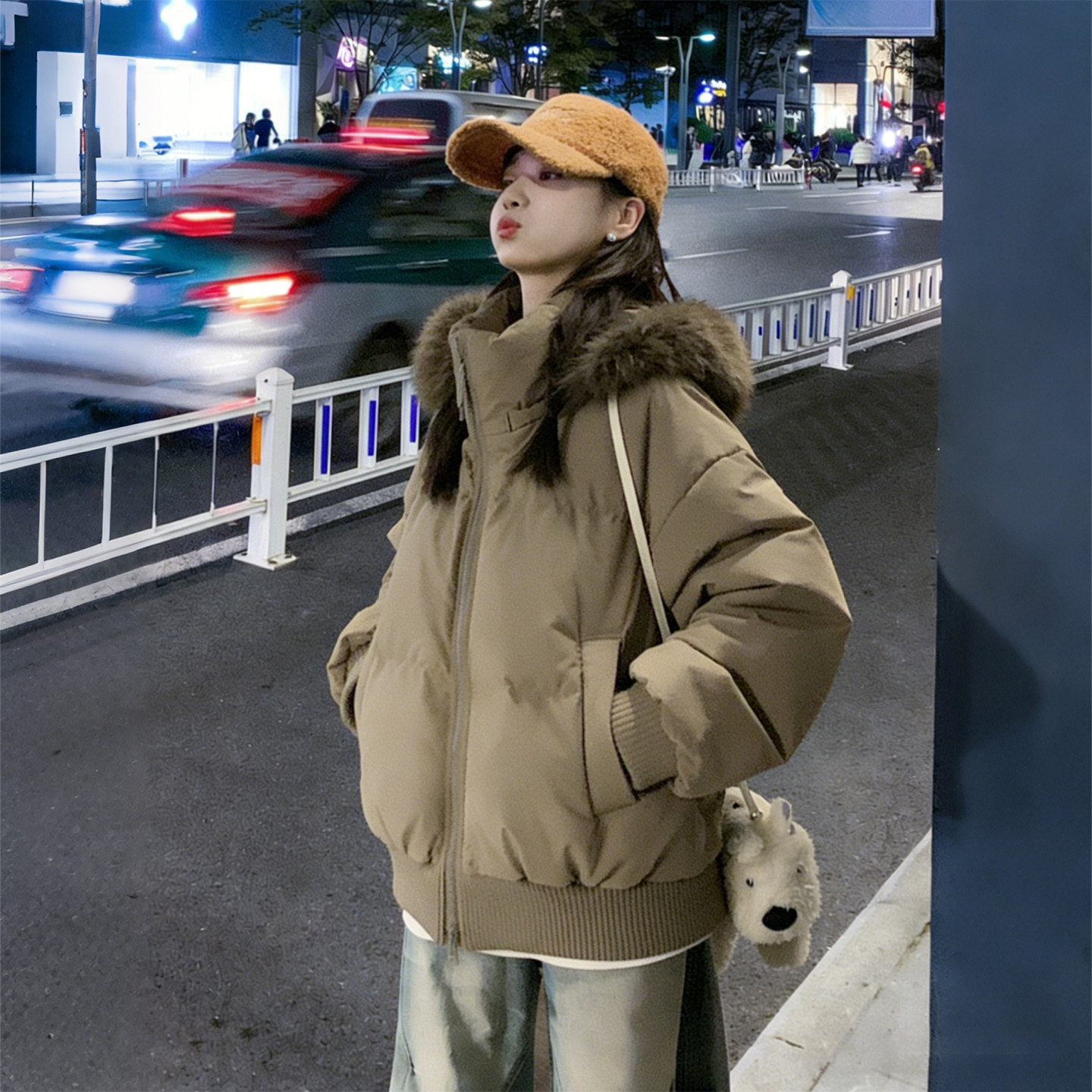 300斤大码女装胖mm设计感连帽毛领棉服女加厚保暖宽松棉袄外套潮,女装/女士精品,大码棉服,淘宝优惠券,粉丝福利购,淘宝优惠卷