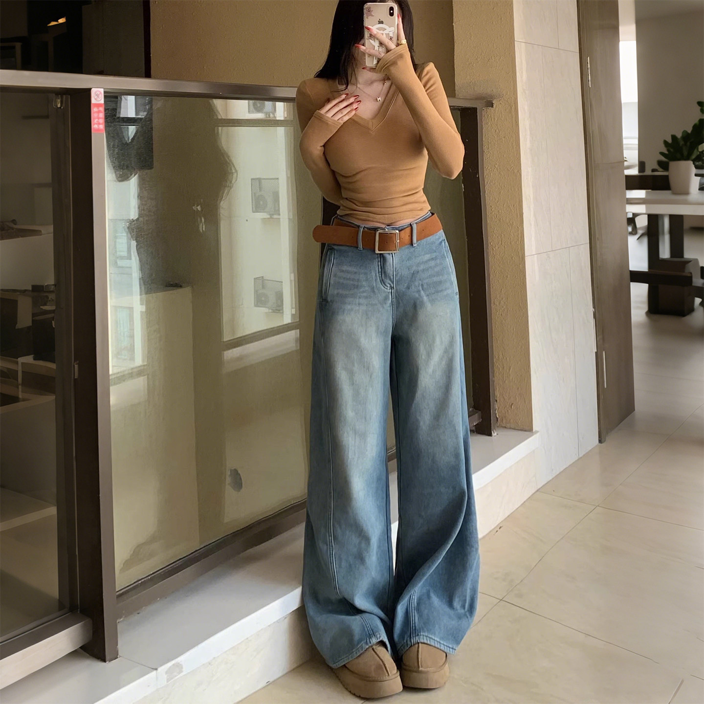 特大码女装胖mm复古阔腿牛仔裤女高腰显瘦松弛感百搭拖地直筒裤潮,女装/女士精品,大码裤装,淘宝优惠券,粉丝福利购,淘宝优惠卷