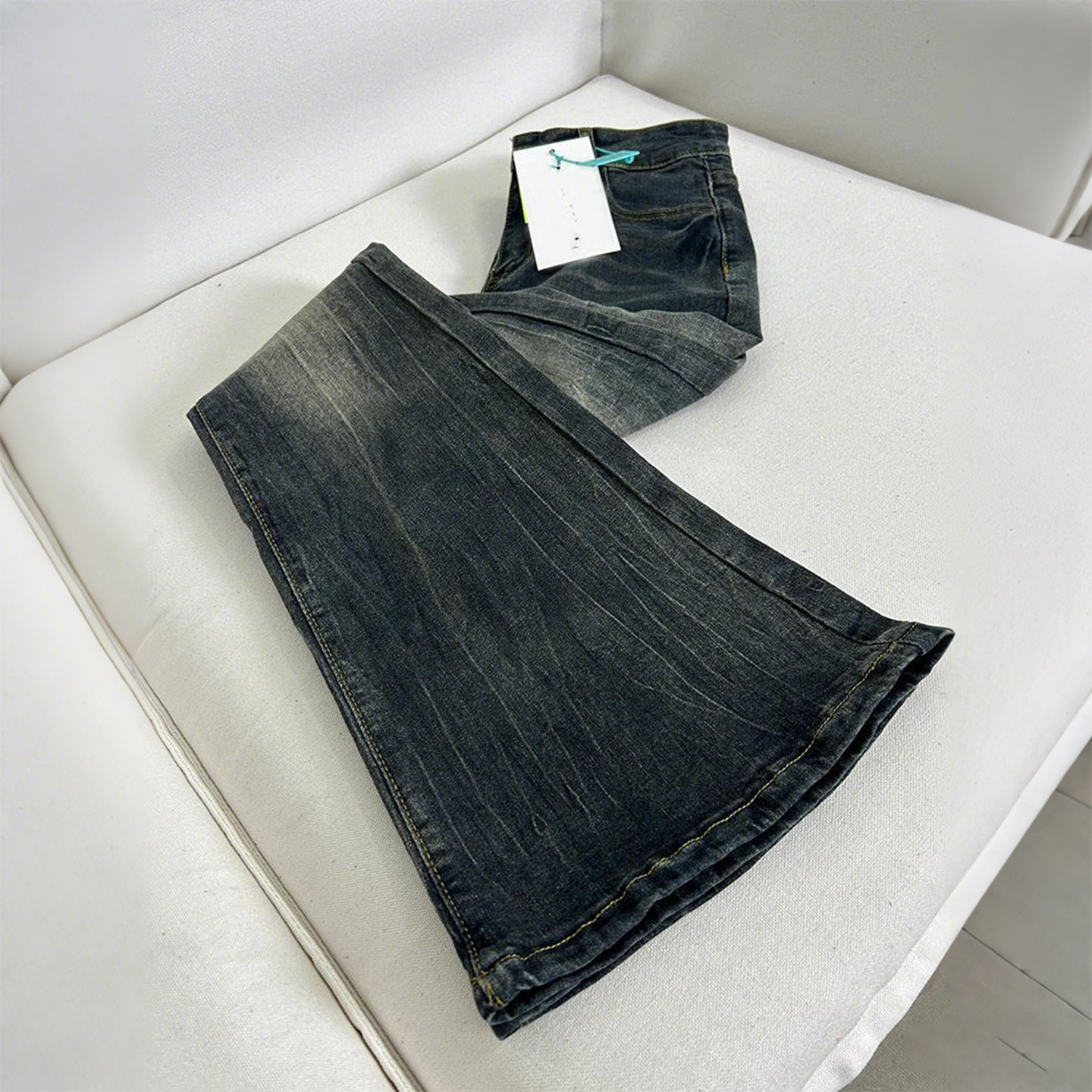 特大码女装胖mm复古通勤风微喇牛仔裤女高腰显瘦弹力复古阔腿裤子,女装/女士精品,大码裤装,淘宝优惠券,粉丝福利购,淘宝优惠卷