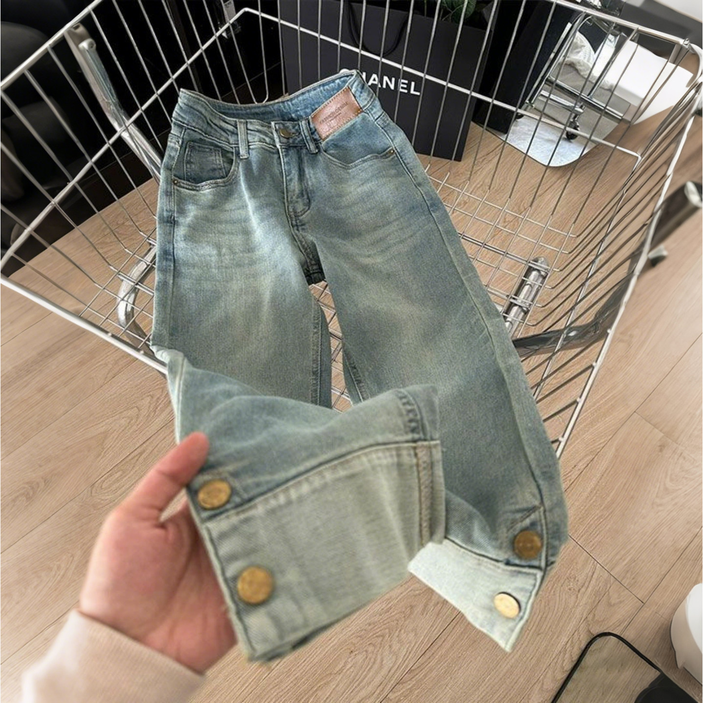 特大码女装胖mm梨型身材复古牛仔裤女高腰显瘦设计感九分烟管裤潮,女装/女士精品,大码裤装,淘宝优惠券,粉丝福利购,淘宝优惠卷