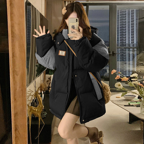 300斤拼接撞色加厚保暖棉衣棉服