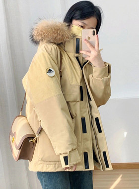 2-300斤冬季新款毛领工装派克服