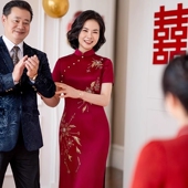 高贵洋气喜婆婆礼服连衣裙喜服 新款 妈妈装 婚宴改良旗袍2025夏季