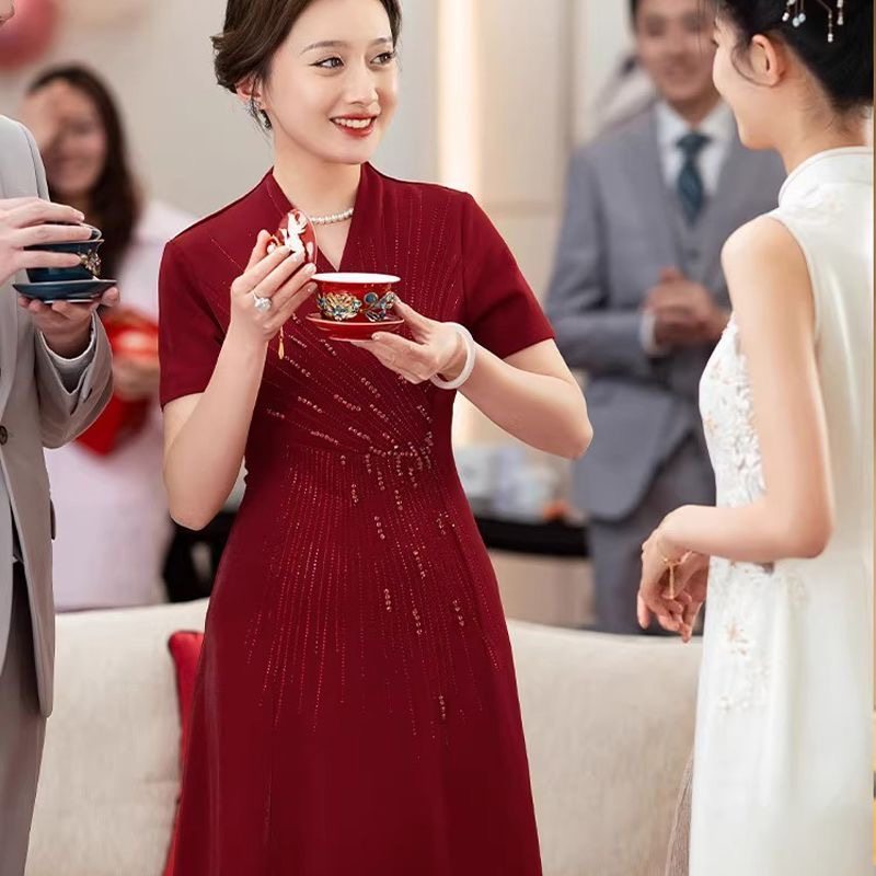 喜宴夏季妈妈结婚礼服年轻