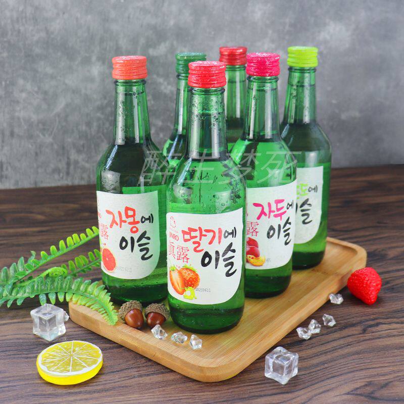 韩国进口真露烧酒真露青葡萄味酒 女生甜酒果味酒360ml*1瓶