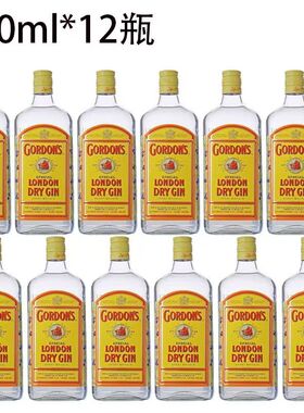 金酒杜松子酒 伦敦干味毡酒琴酒LONDON DRY GIN750ml哥顿12瓶整箱