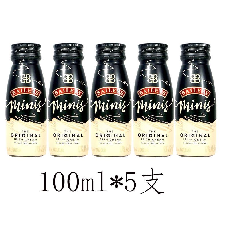 5瓶百利甜经典原味100ml配制力娇酒爱尔兰原装进口奶油酒