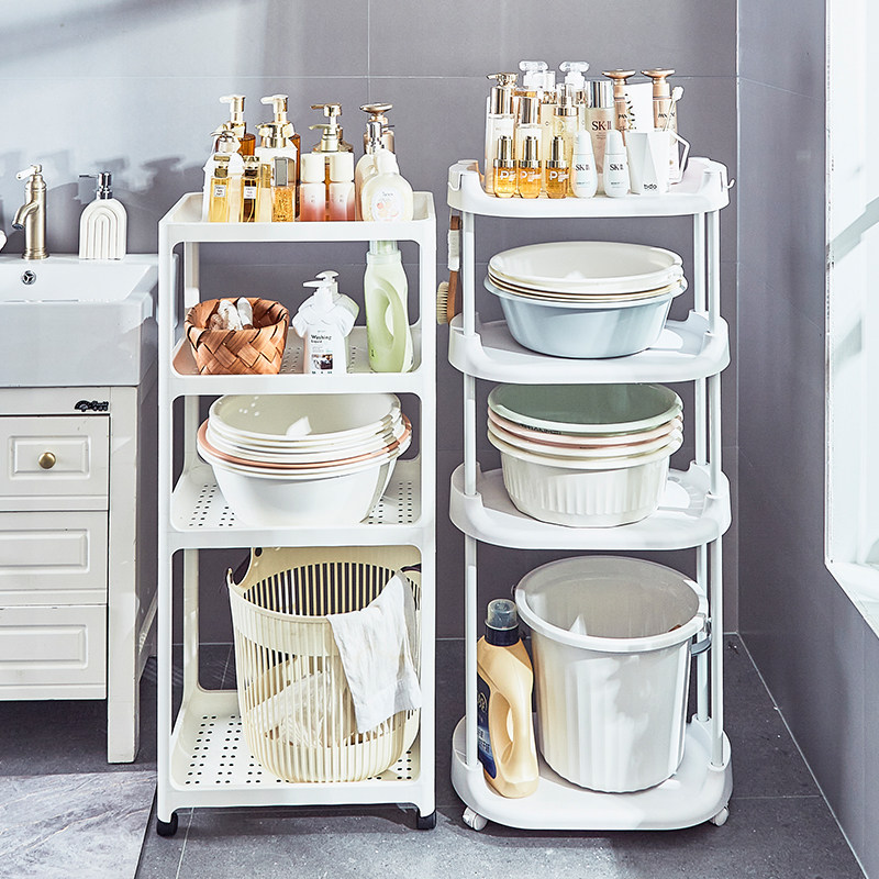 厚塑料防水脸盆架水桶置物架带轮