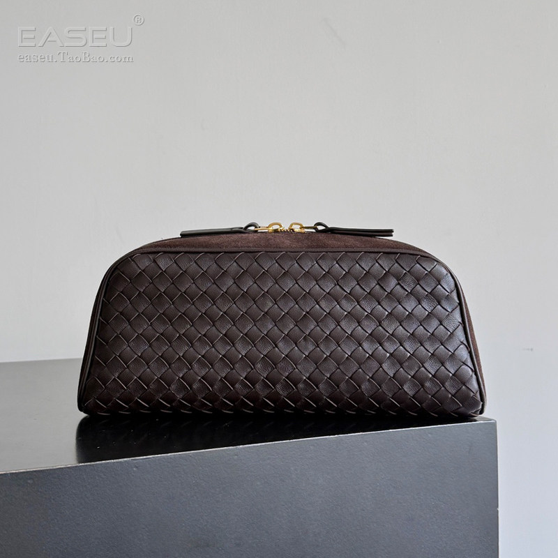EASEU真皮编织大号Nodo手拿包图片