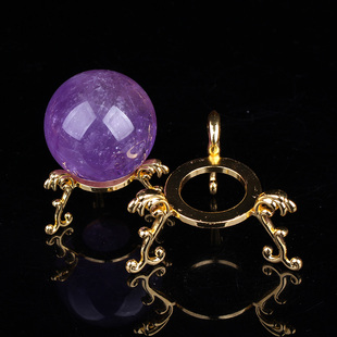 新品水晶球底座高端金属小波浪艺术摆件简约底托桌面支架展示架