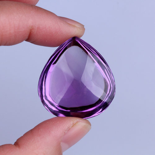 收藏品天然紫水晶吊坠全净体裸石