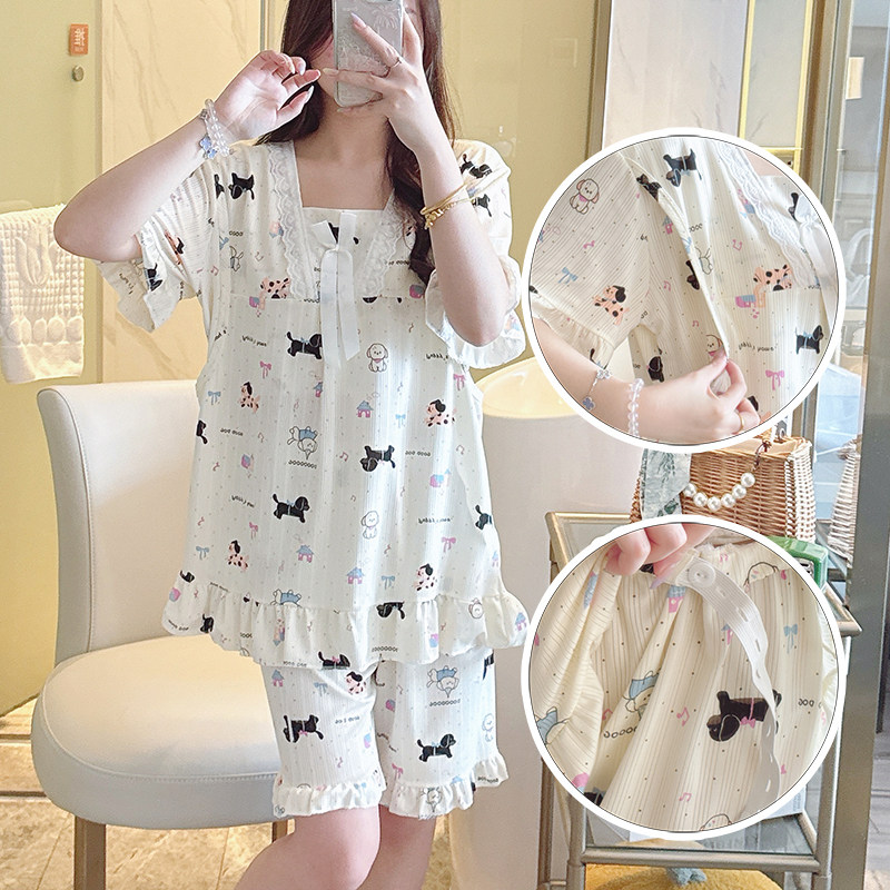 孕妇短袖家居服怀孕期夏季薄款产后哺乳睡衣套装休闲月子服6月份7,孕妇装/孕产妇用品/营养,家居服套装,淘宝优惠券,粉丝福利购,淘宝优惠卷