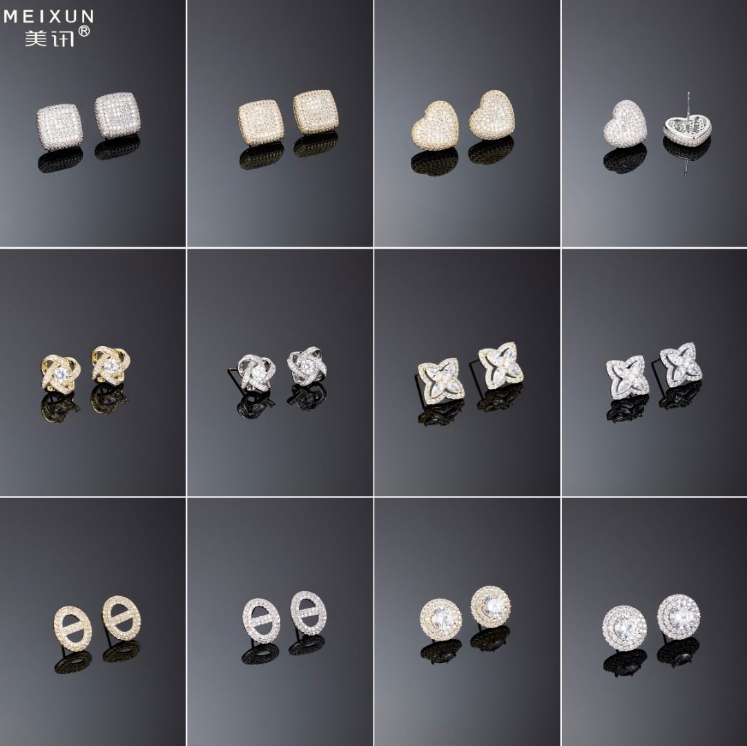 美讯爆款耳钉S925银针高级奢华满钻气质耳环 百搭大气时尚耳钉耳,饰品/流行首饰/时尚饰品新,耳钉,淘宝优惠券,粉丝福利购,淘宝优惠卷