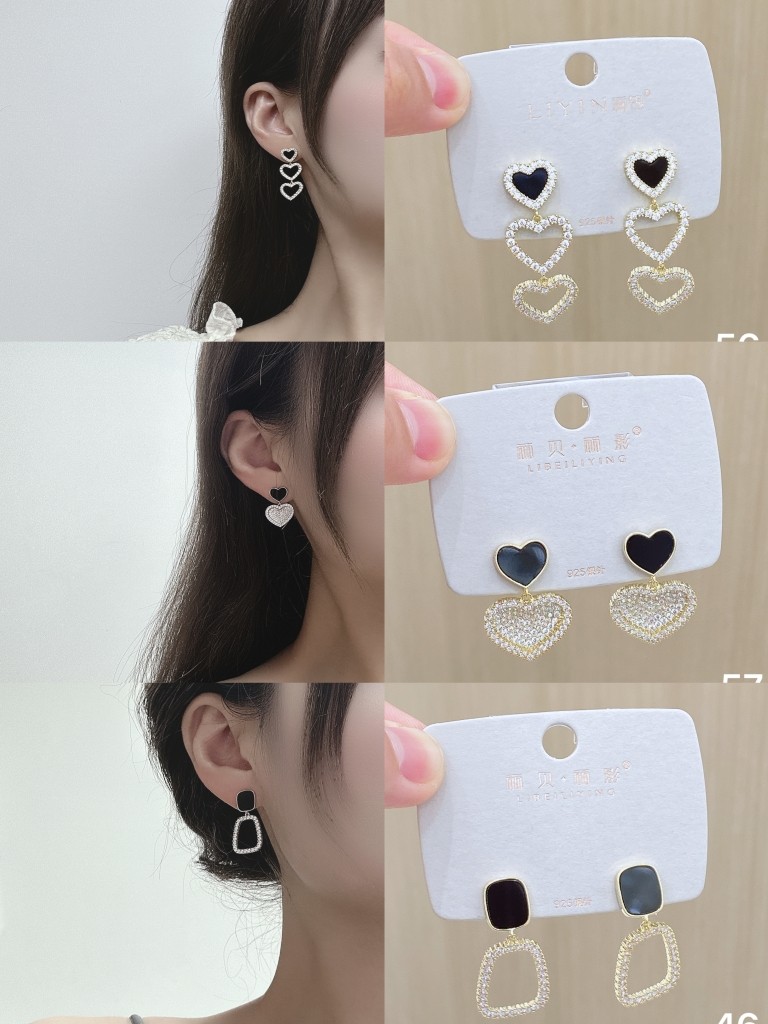 丽银新款系列S925银针韩板几何高级感轻奢设计感高气质耳钉耳饰女