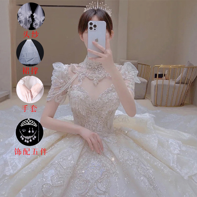  Add the tail -to -head and gauze glove skirt plus accessories+S   + $18.85 