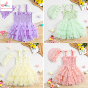 女童泳衣甜美可爱网纱女宝高级感儿童女孩速干公主连衣裙洋气泳装