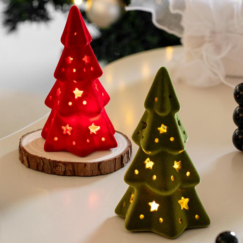 星星种在心上植绒圣诞树