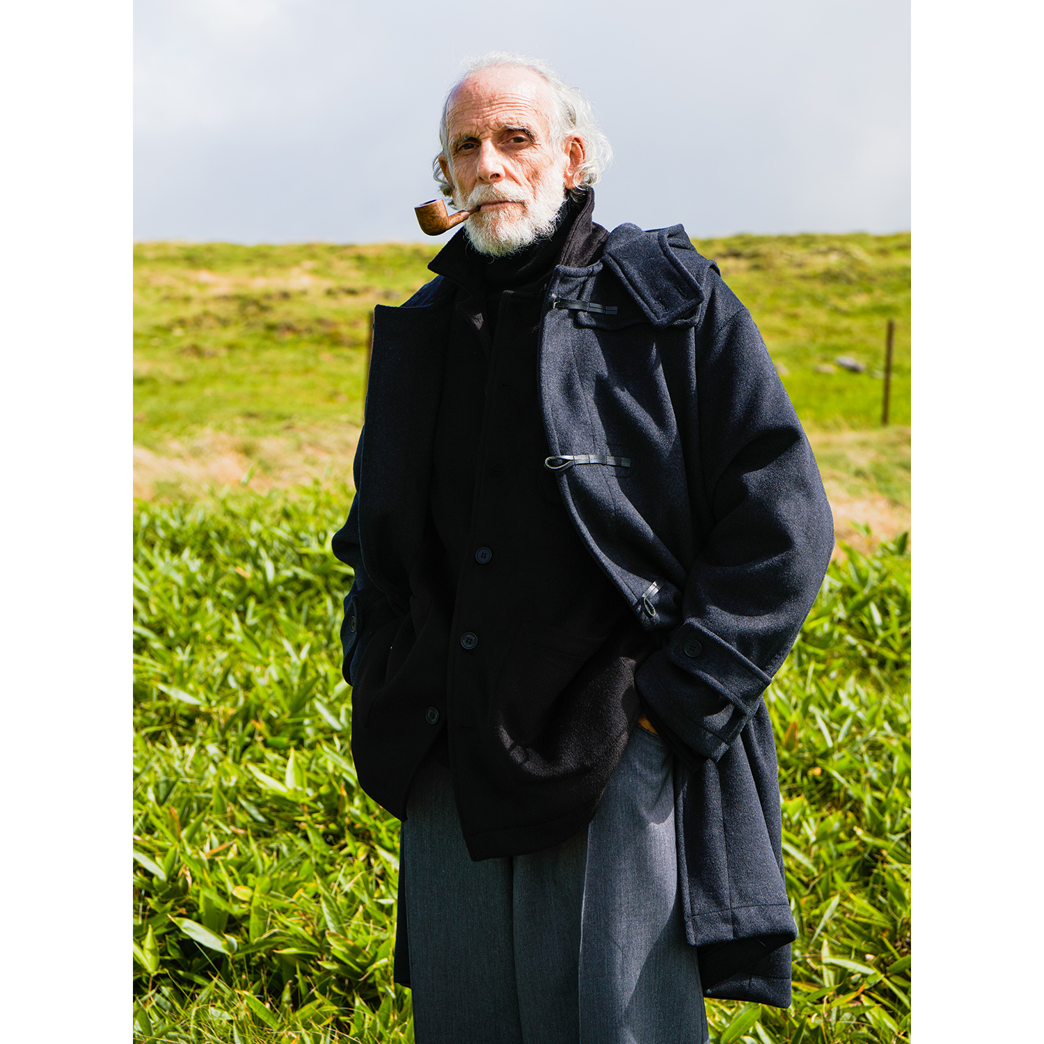 LivingTown CLUEL杂志款 秋冬复古牛角扣羊毛日系中长款宽松风衣