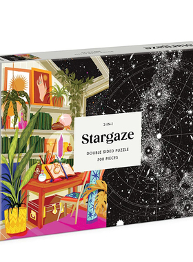 现货2022新款Galison观察天体者 stargaze 双面500片进口纸质拼图