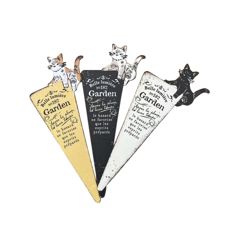 园艺花盆装饰铁艺小猫字母小插件植物标签铁艺做旧插牌花插日系,家居饰品,户外/庭院摆件,淘宝优惠券,粉丝福利购,淘宝优惠卷