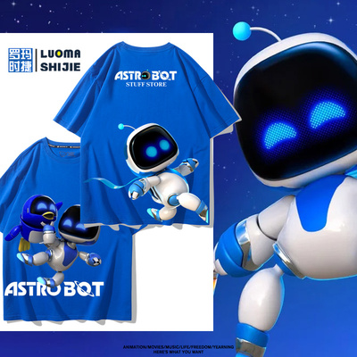 宇宙机器人ps5游戏周边Astro Bot短袖男女夏季宽松休闲百搭T恤衫